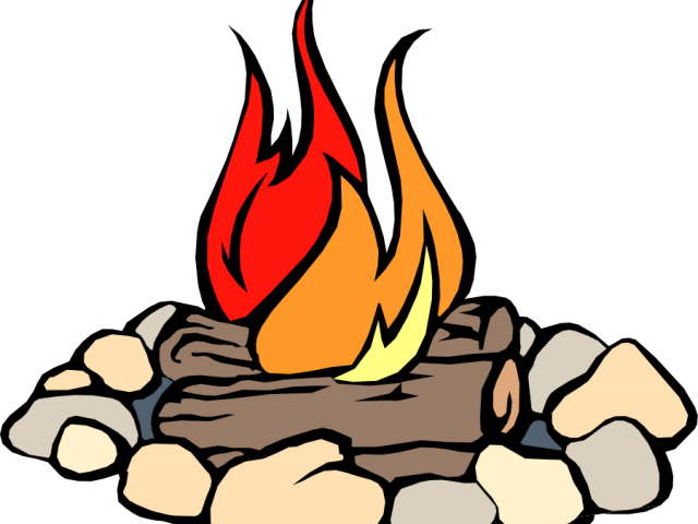Computer Clipart Fire - Coloring Page Of Fire - Png Download (640x480), Png Download