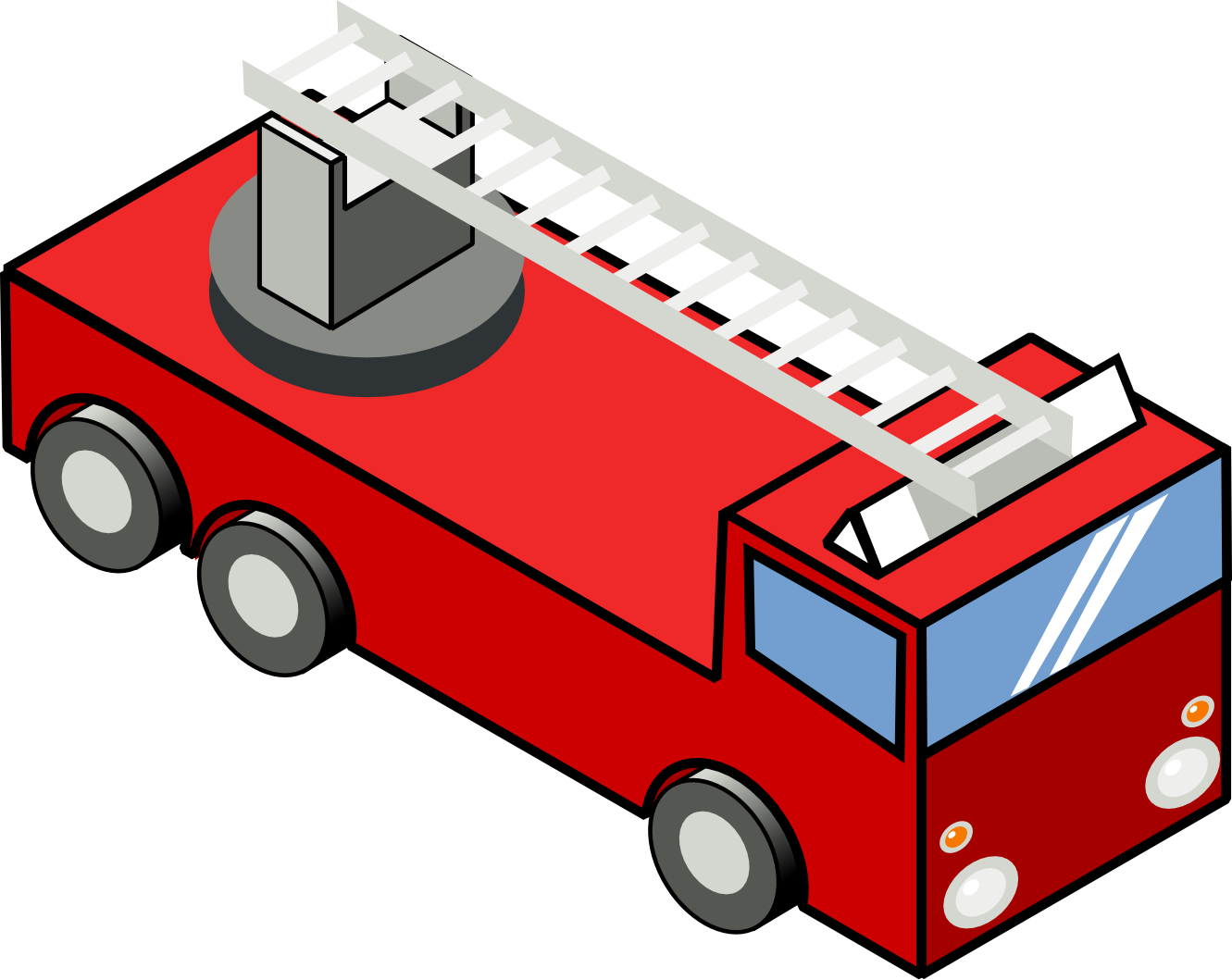 Fire Truck Wink Smiley Clip Art Vector - Things That Color Red - Png Download (900x711), Png Download