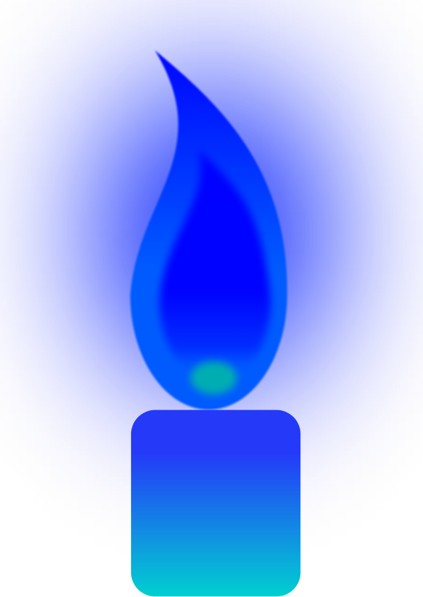 Blue Candle Vector Clipart Clip Art - Glowing Candle Animated Transparent - Png Download (600x847), Png Download