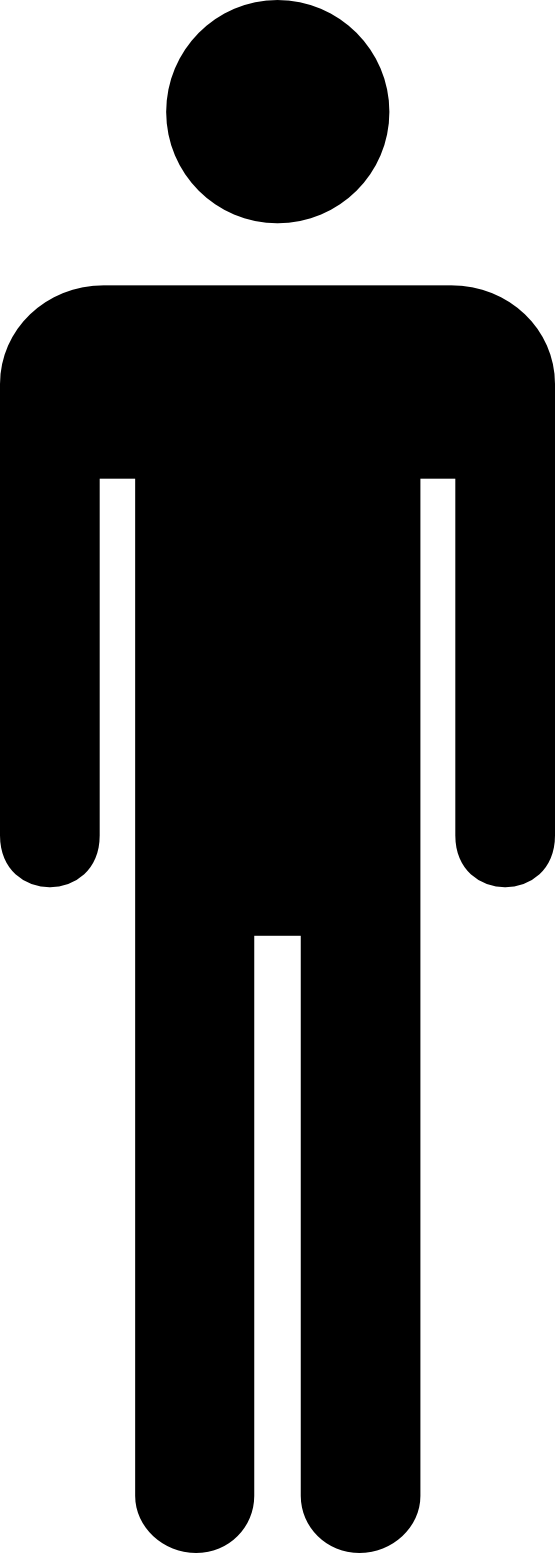 Man Clipart - Clipart Stick Man - Png Download (555x1553), Png Download