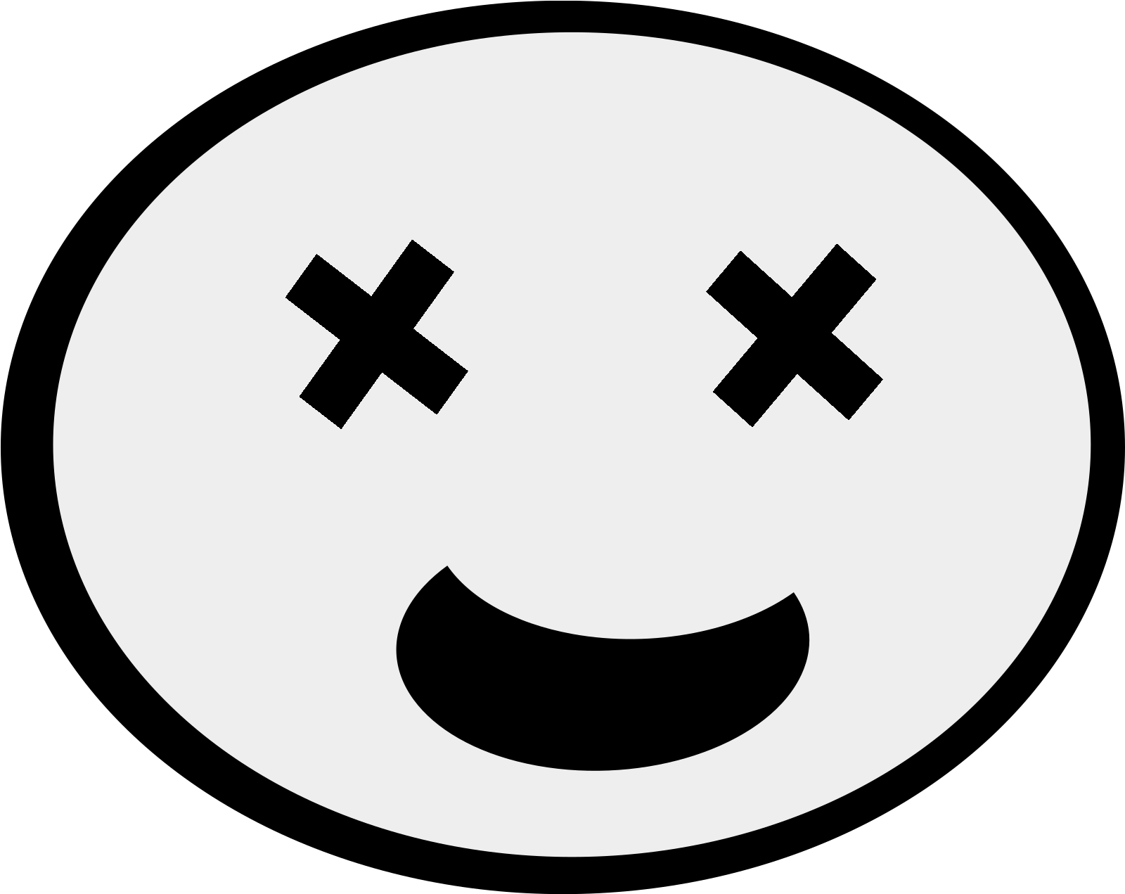 Free Funny Face - Drunk Face Vector Clipart (800x635), Png Download