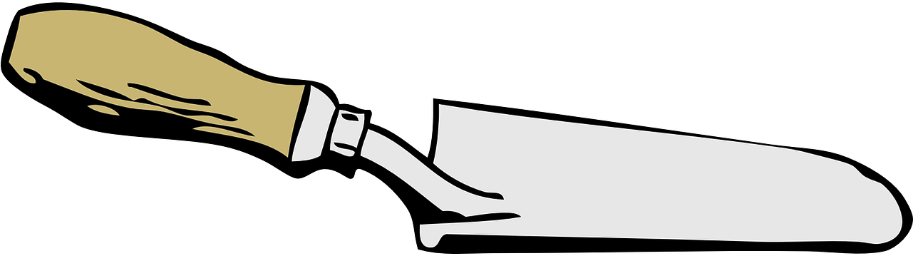 Hand Tool Trowel Garden Tool Spade - Trowel Clip Art - Png Download (1233x340), Png Download