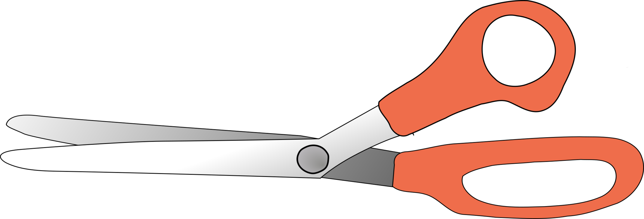 Scissors Hair-cutting Shears Drawing Computer Icons - Closed Scissors Clipart - Png Download (999x340), Png Download