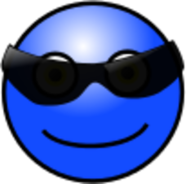 Emoticons Cool Face Vector Clip Art - Face - Png Download (600x594), Png Download