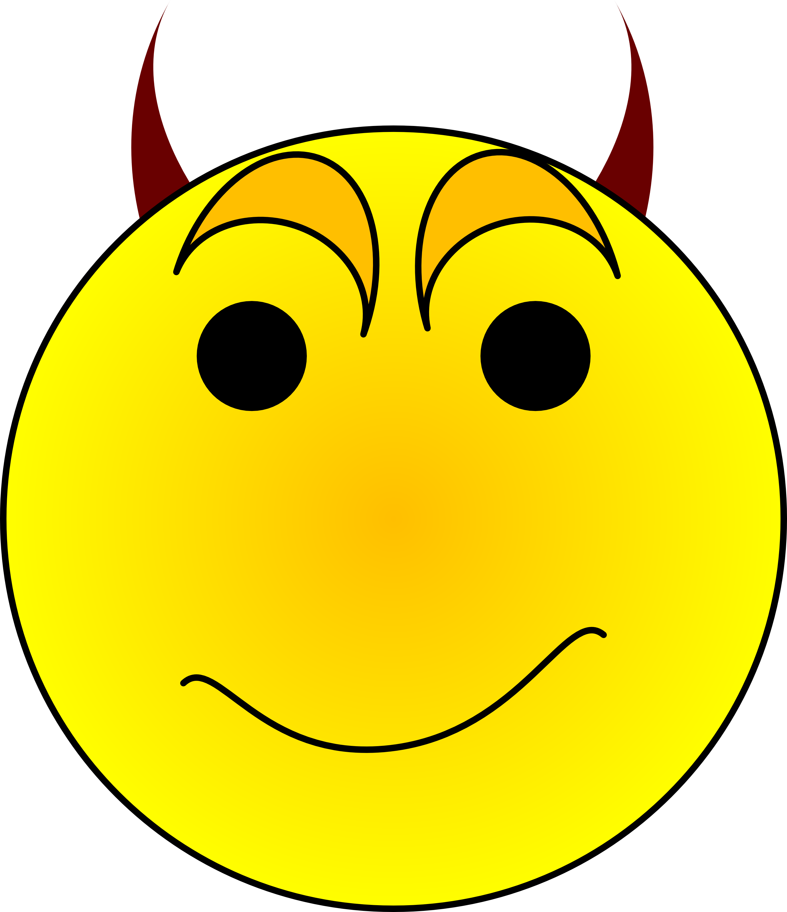 Devil Clipart Smiley Face - Devil Smiley Face Clip Art - Png Download (2760x3200), Png Download