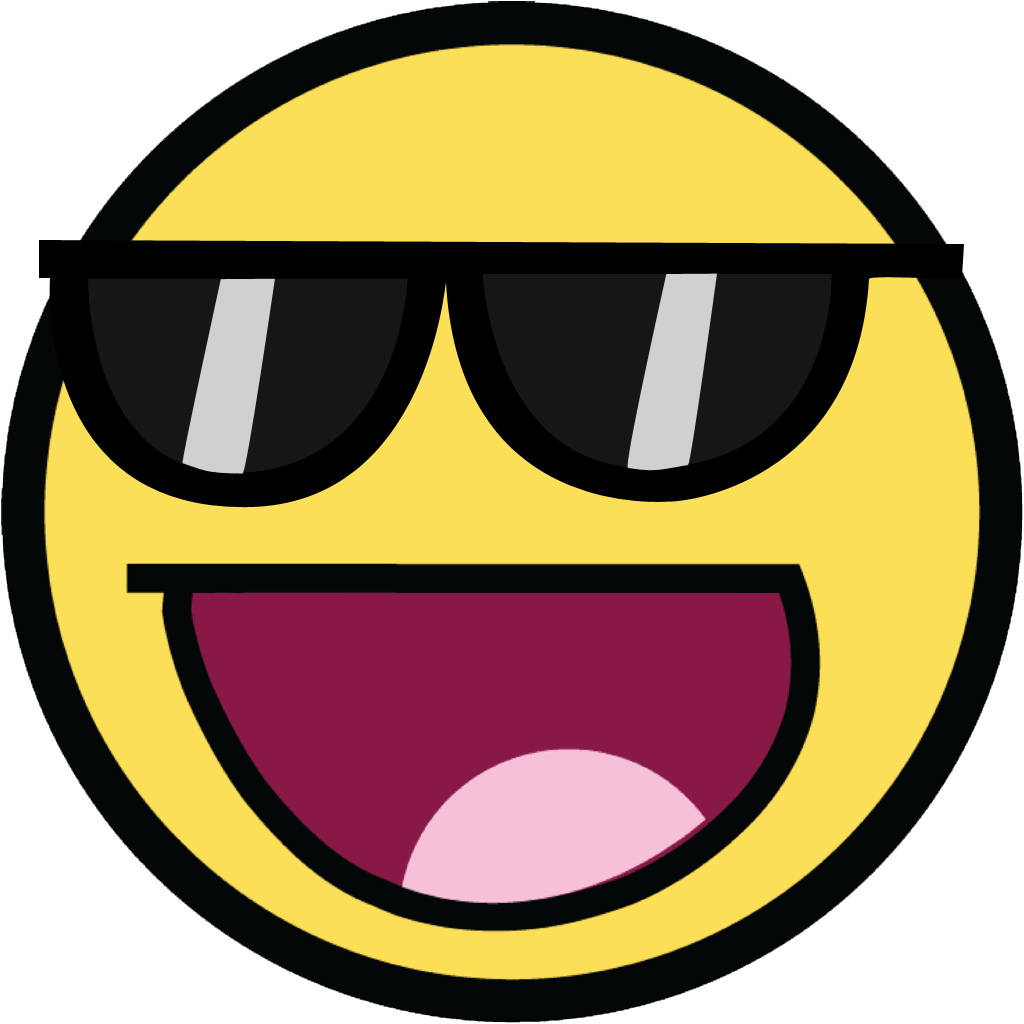 Awesome Face Clipart - Awesome Face With Sunglasses - Png Download (894x894), Png Download