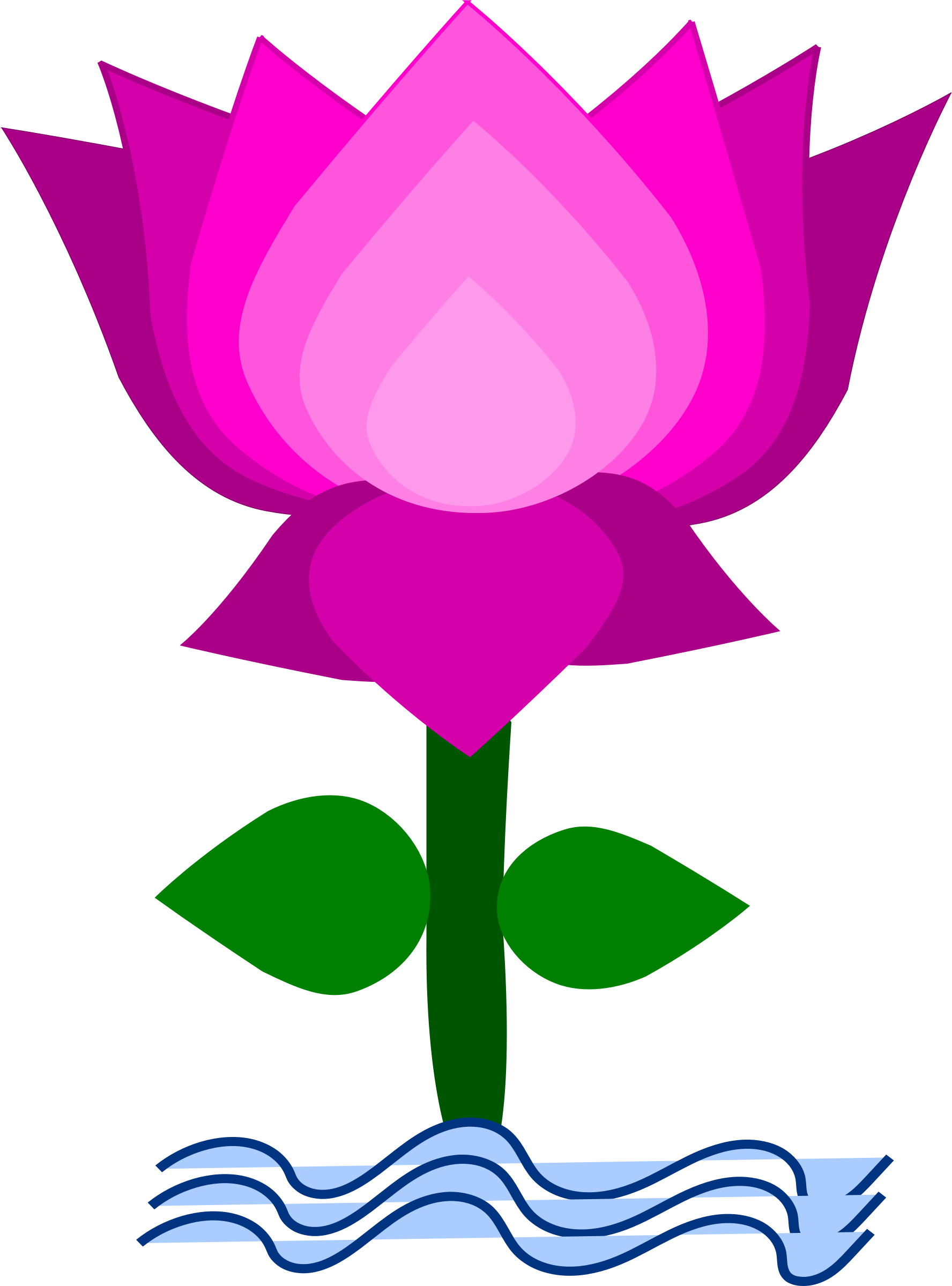 Big Image - Clip Art Of Lotus Flower - Png Download (1776x2399), Png Download