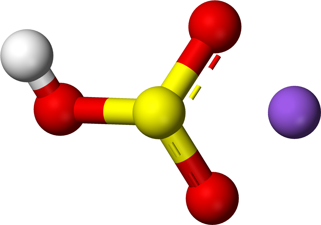 Baking Soda Picture Credit - Sodium Bicarbonate Ball And Stick Model Clipart (1202x875), Png Download