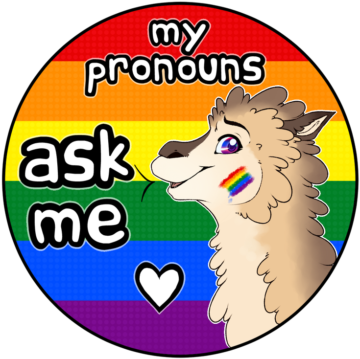 Fill Out A Pronoun Alpaca Pin Merch Form - Mashup Clipart (800x800), Png Download