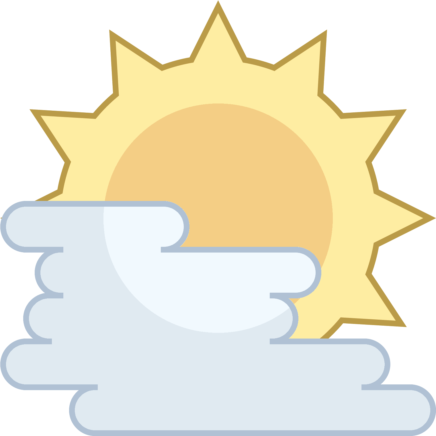 It's A Logo To Describe Fog - Icon Clipart (1600x1600), Png Download
