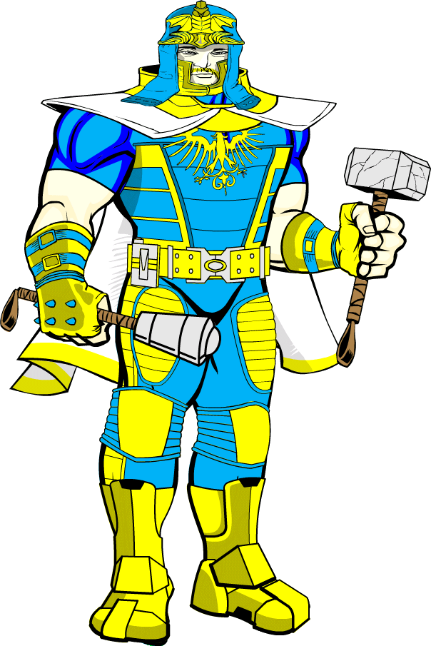 Iron Leader , Thor (earth 1916), And Thordis Made In - Cartoon Clipart (604x905), Png Download