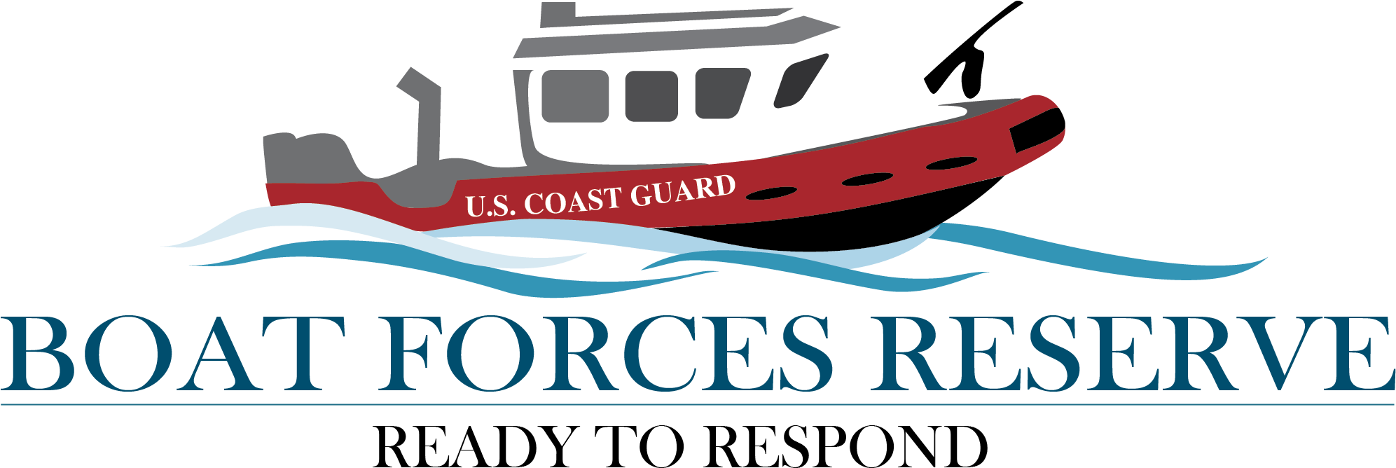 Boat Force Reserve Logo - Coast Guard Logo Boat Clipart (2040x689), Png Download