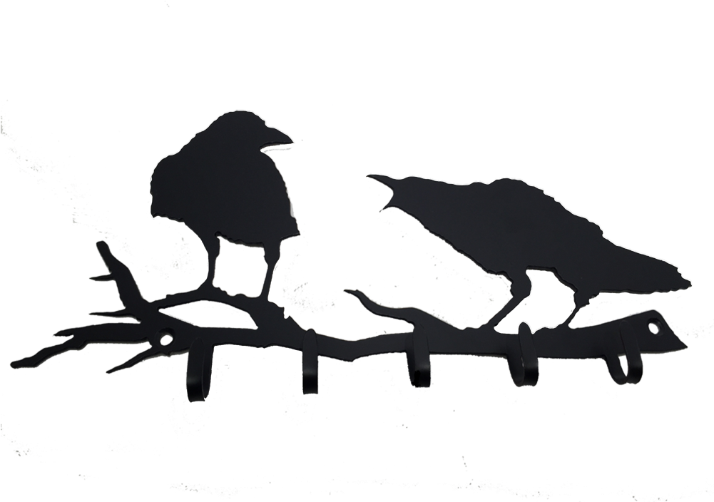 Anvil Crow Hook V=1480735504 - Raven Metal Art Clipart (1000x750), Png Download
