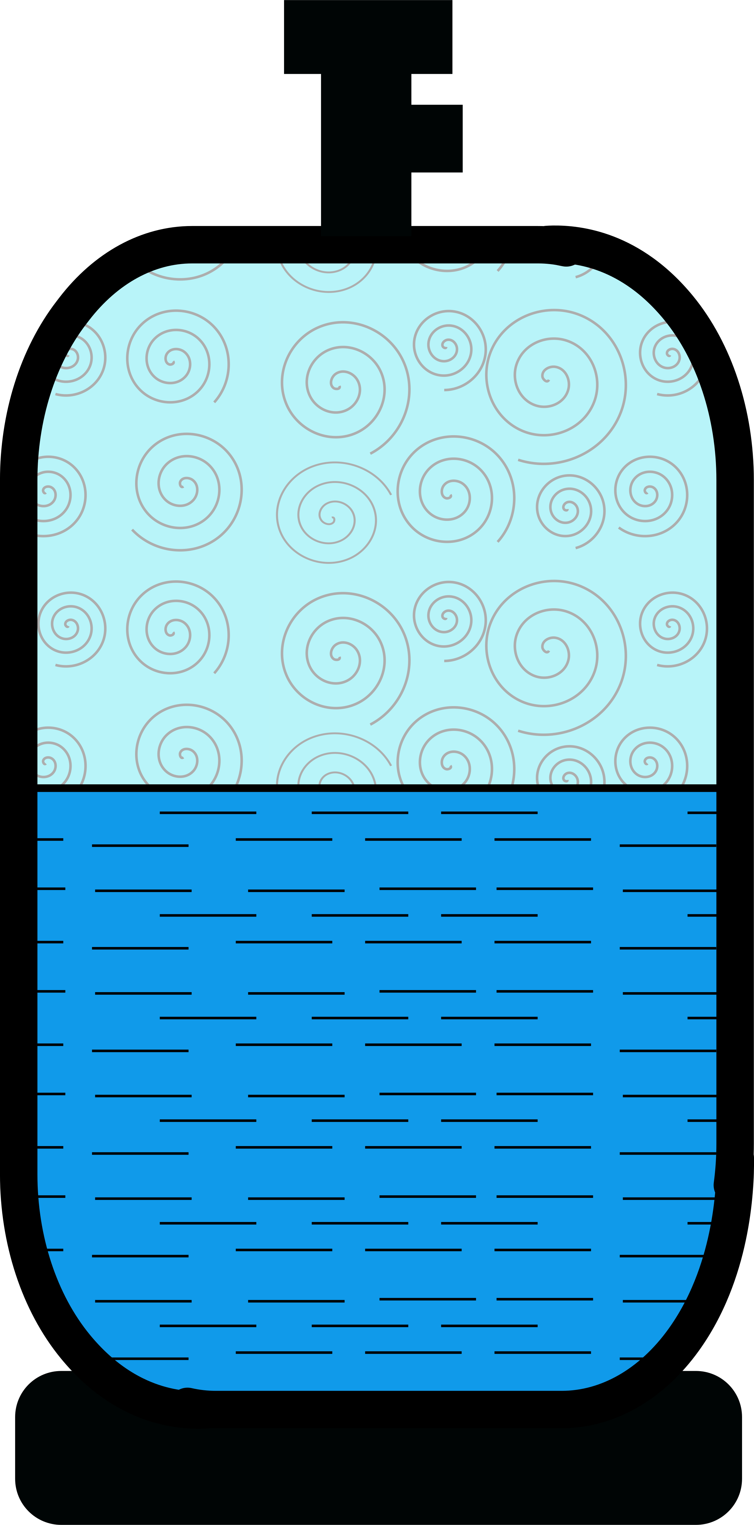 Big Image - Transparent Gas Cylinder Clipart (2400x4857), Png Download