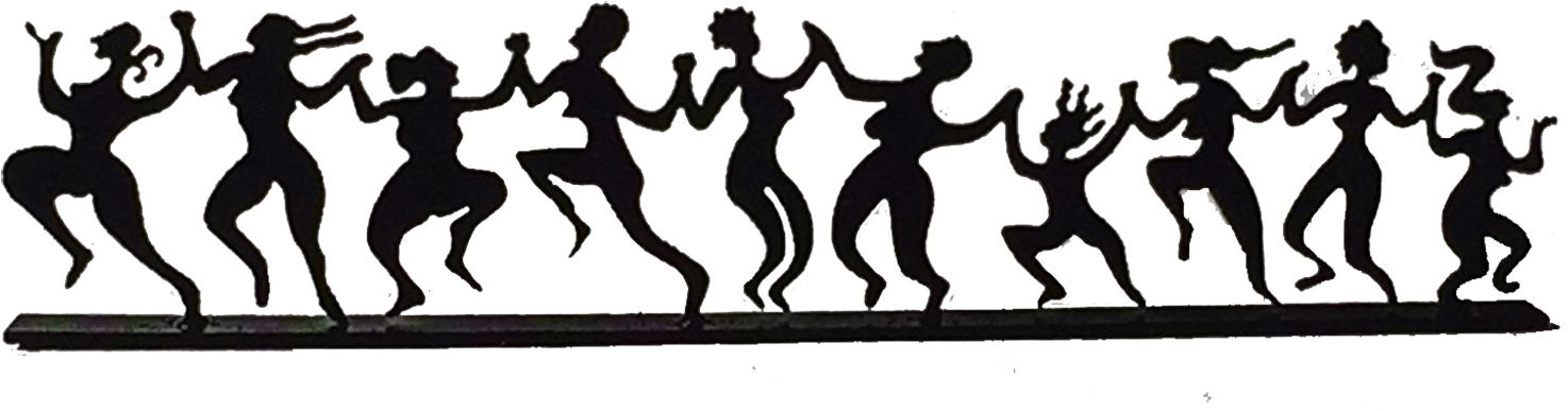 Anvil Dancing Ladies Black V=1490896946 - Dance Clipart (1565x600), Png Download