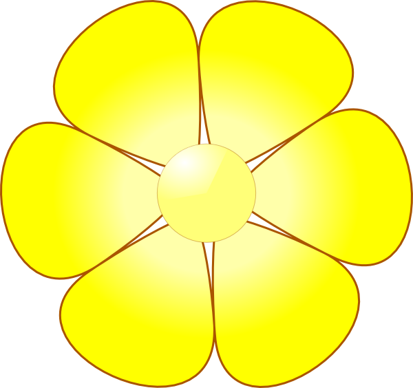 This Free Clip Arts Design Of Yellow Flower - Png Download (600x564), Png Download