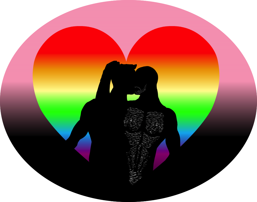 Lgbt Silhouette - Love Clipart (994x782), Png Download