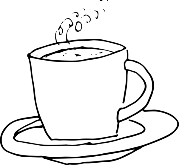 Coffee With Steam Stamp Stamp - Postage Stamp Clipart (600x553), Png Download