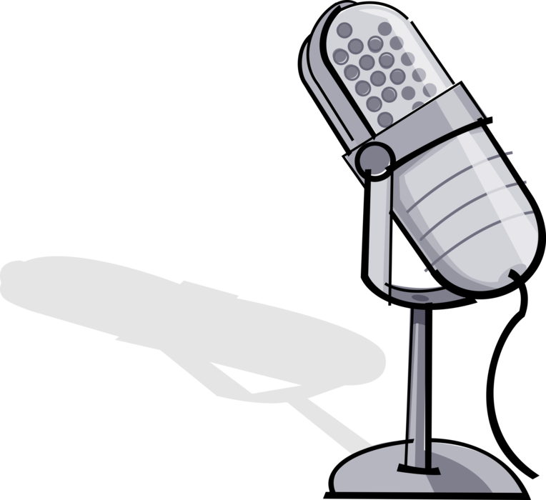 Vector Illustration Of Acoustic To Electric Transducer - Microphone Clipart (764x700), Png Download