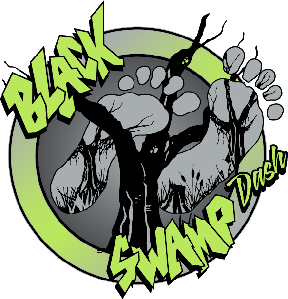 Black Swamp Dash - Obstacle Racing Clipart (591x614), Png Download