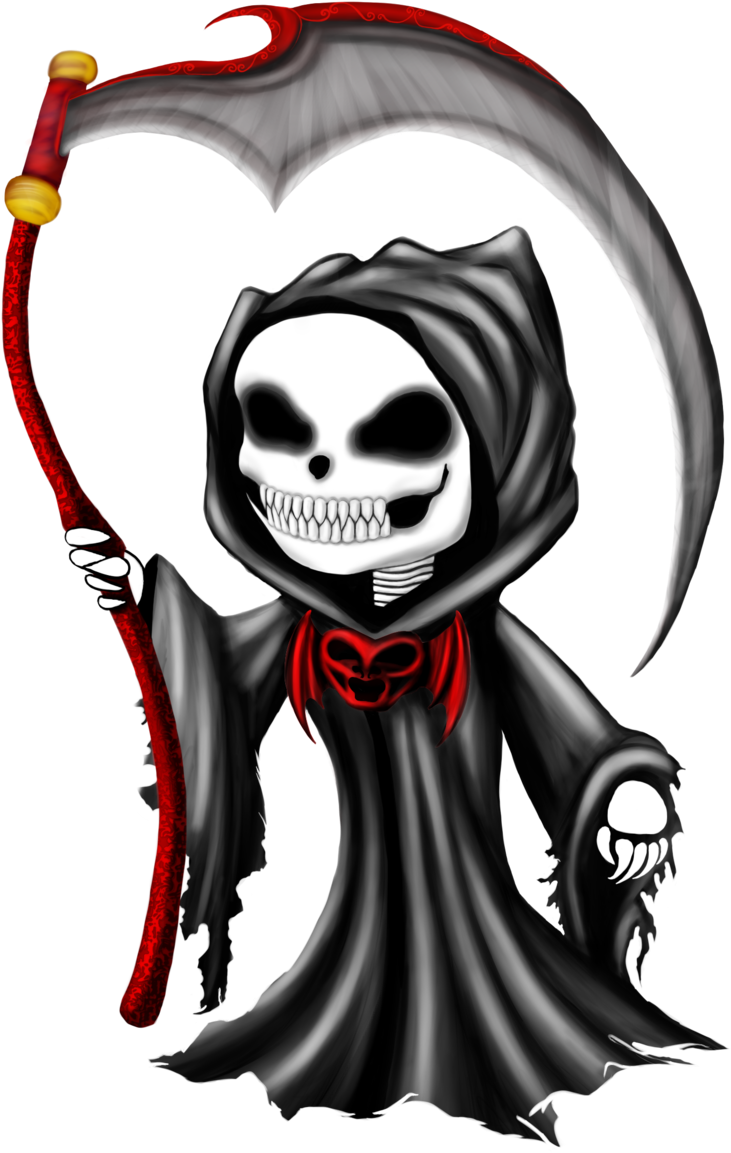 Chibi Grim Reaper By Tarasf-d6bkvkq - Grim Reaper Chibi Clipart (1024x1280), Png Download