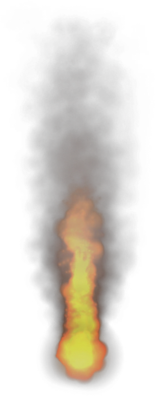 Index Of Mapping Overlays Effects - Rocket Smoke Effect Png Clipart (400x877), Png Download
