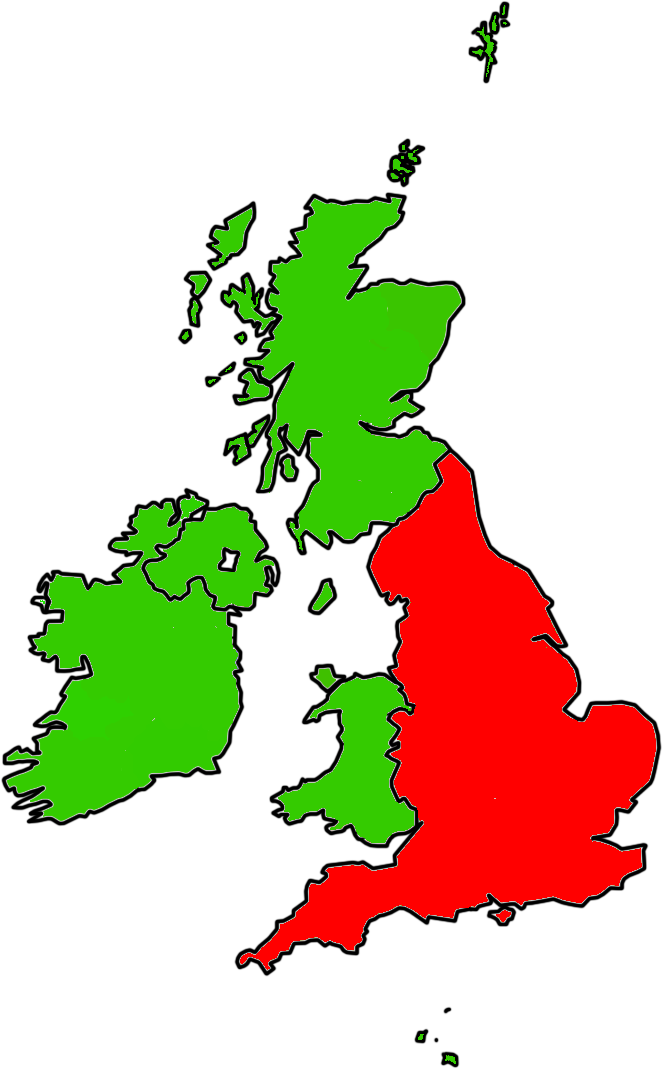 From Wikipedia, The Free Encyclopedia - British Isles Map Blank Clipart (640x1032), Png Download