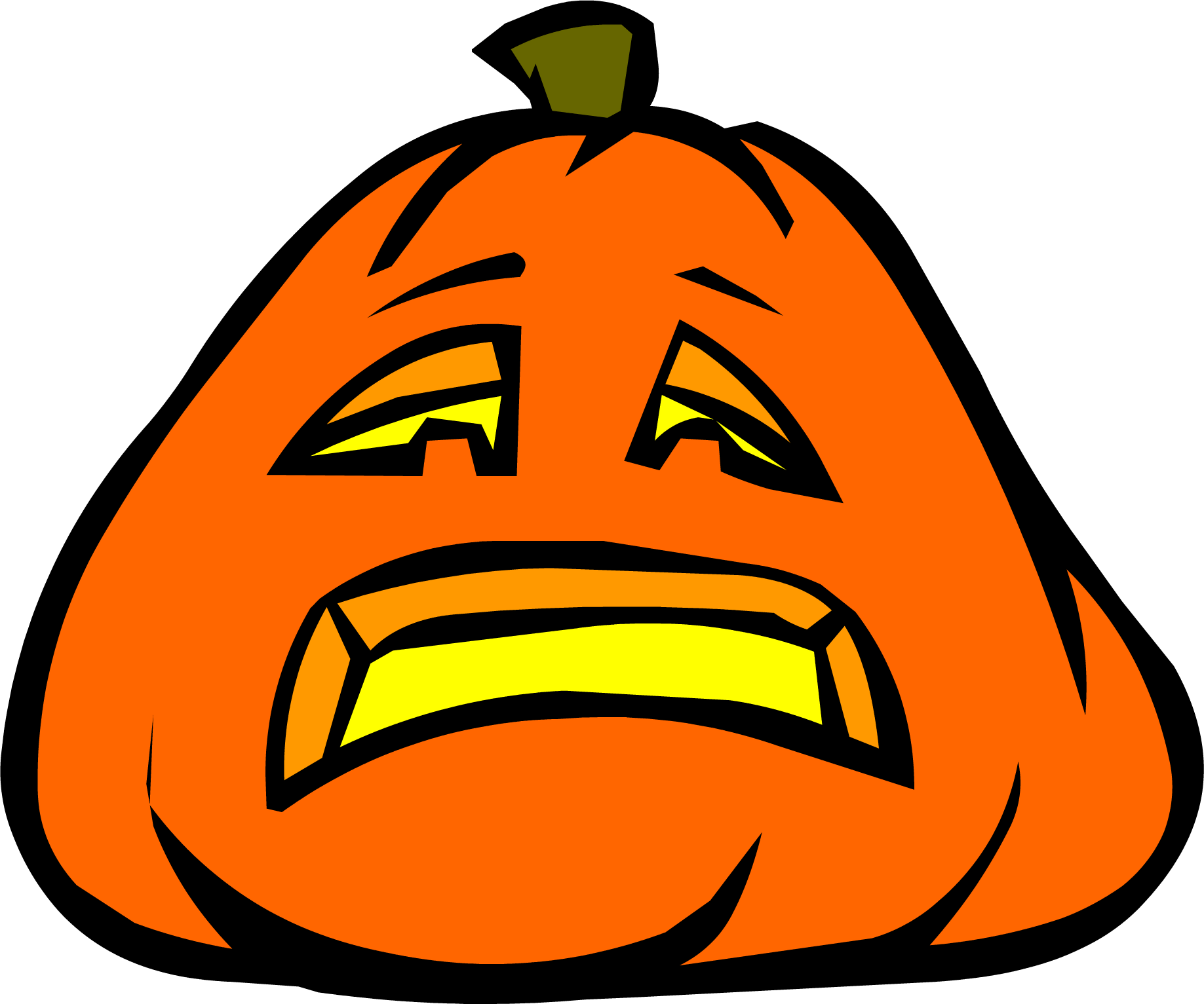 Jack O Lantern Face Png - Sad Jack O Lantern Clipart Transparent Png (1837x1533), Png Download