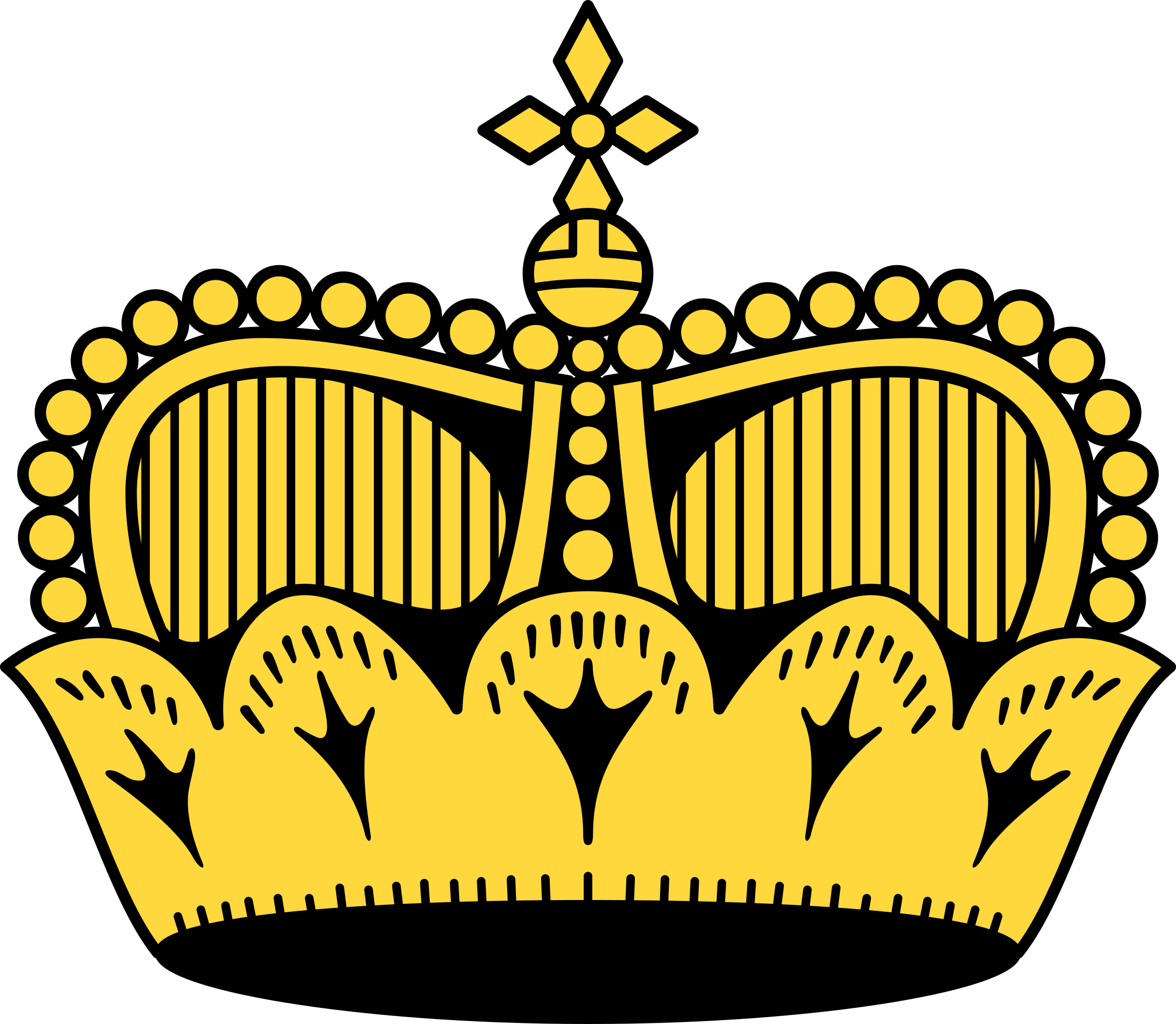 Big Image - Corona De La Bandera De Liechtenstein Clipart (2400x2089), Png Download