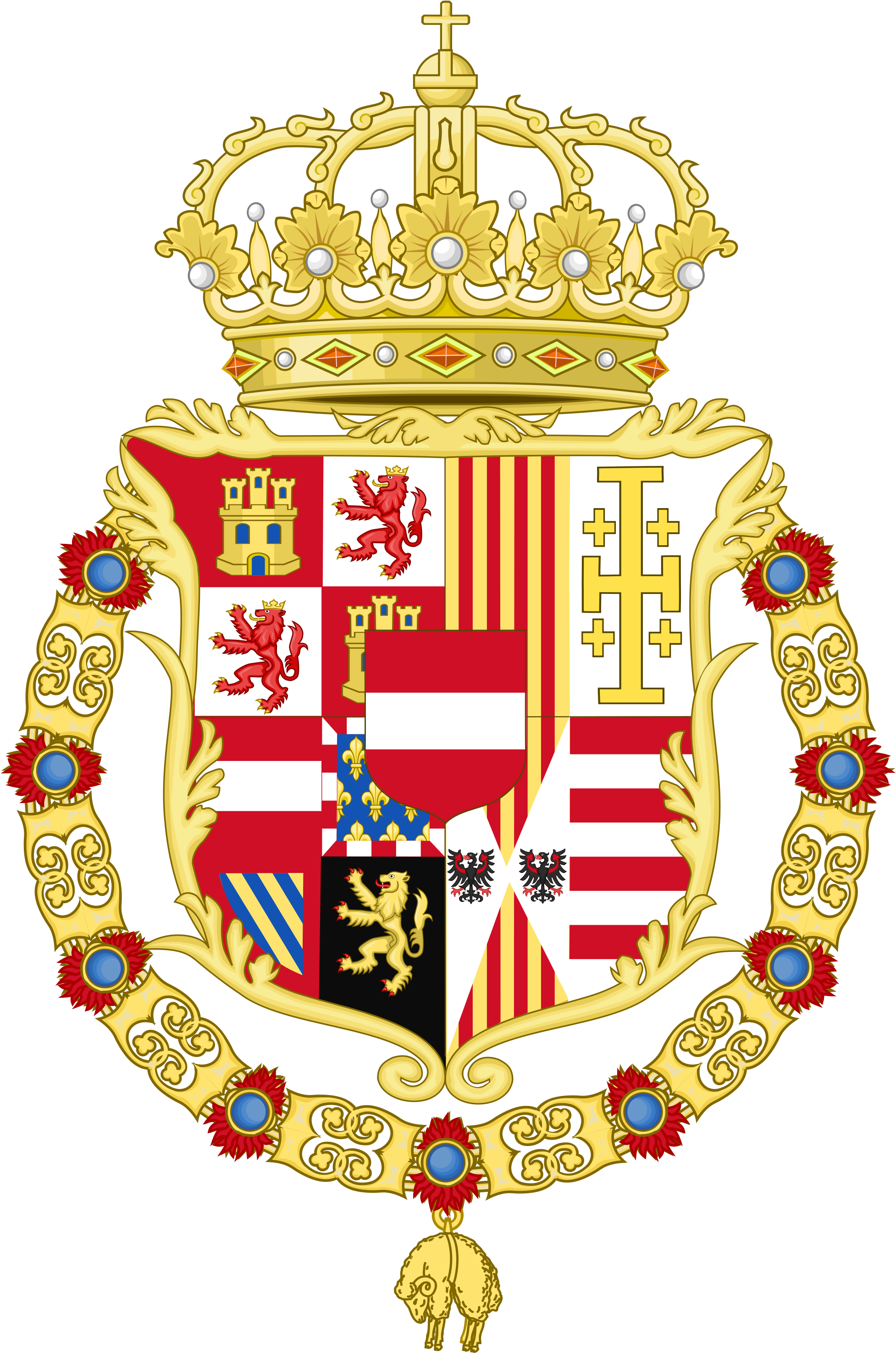 Charles Vi Of Austria As Monarch Naples - Coat Of Arms Of Manila Clipart (2000x3035), Png Download