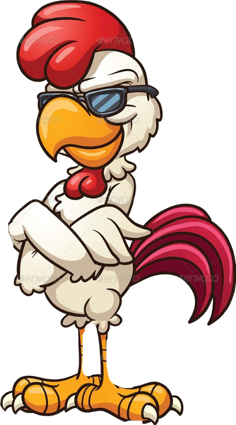 Cool Cartoon Chicken Clipart (480x864), Png Download