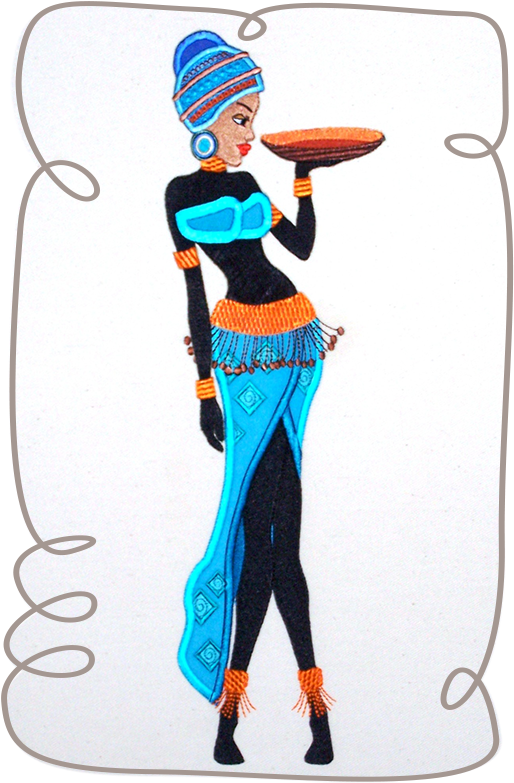 Gabi African Lady - Cartoon Clipart (800x800), Png Download