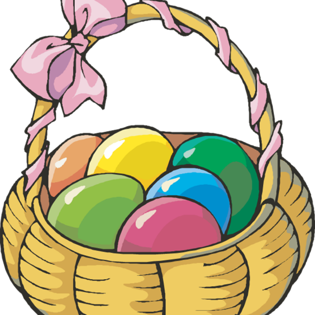 Easter Images Clip Art Chicken Clipart Hatenylo - Basket Of Easter Eggs - Png Download (1024x1024), Png Download