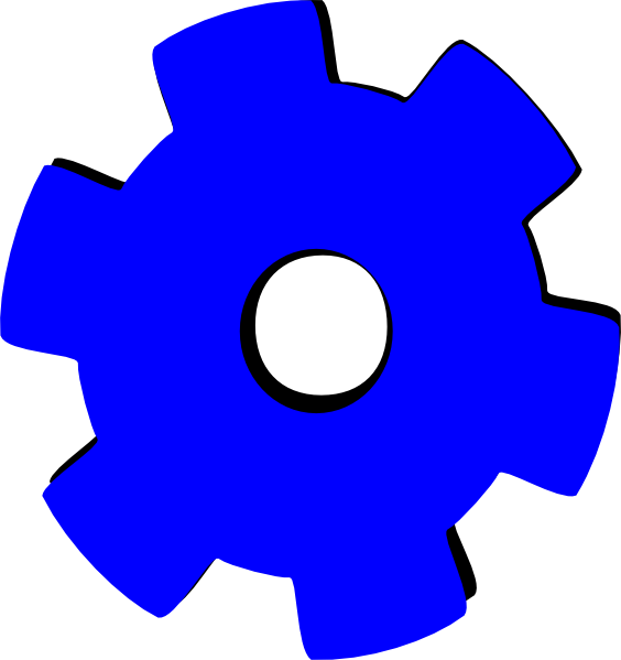 Baby Bottle Blue Clip Art Vector Clipart - Blue Gear Clipart - Png Download (564x599), Png Download