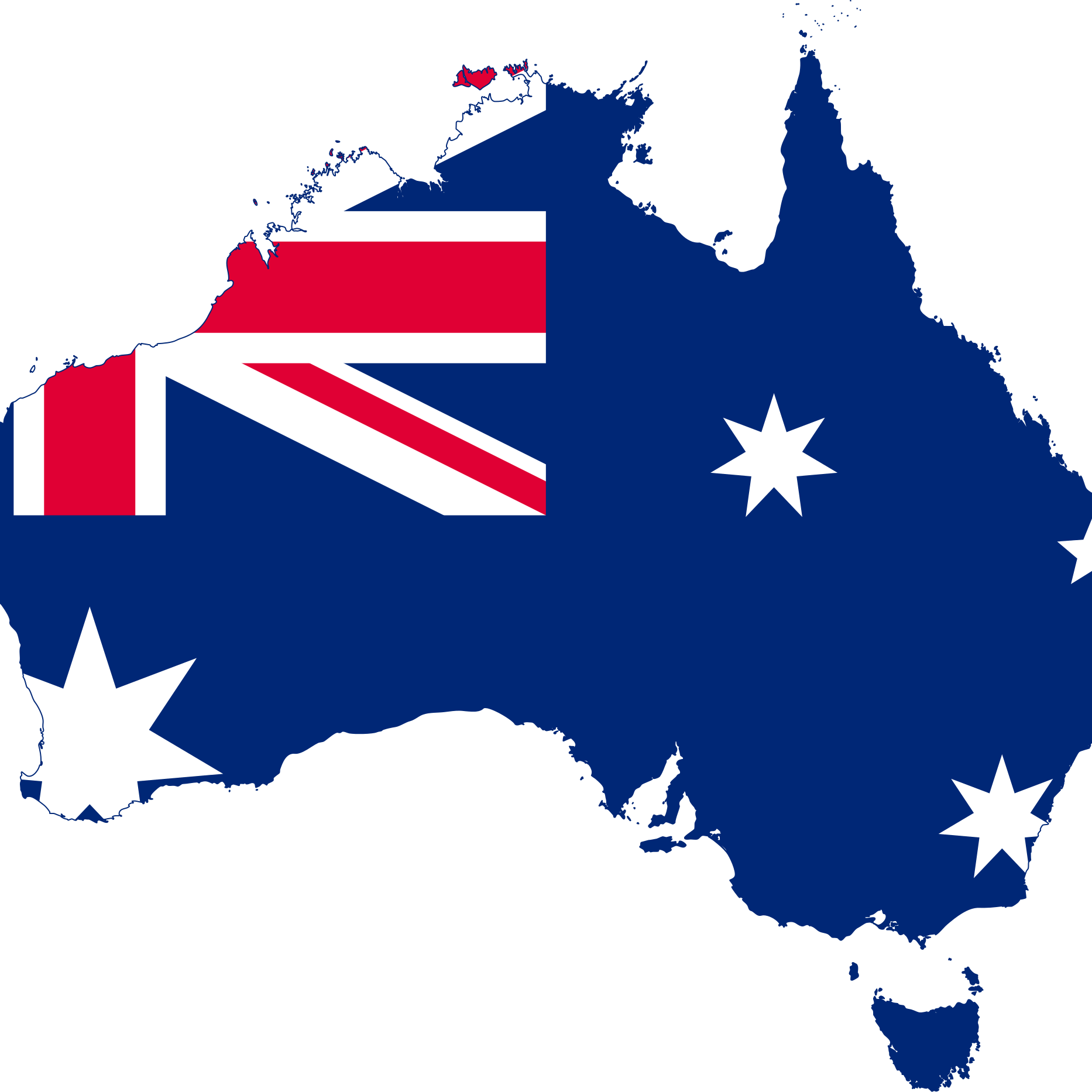 Looking For A First-class Immigration Consultant - Map Of Australia Flag Clipart (1866x1866), Png Download