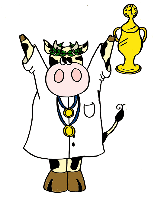 Medal-cow - Cow With Medal Clipart (510x660), Png Download
