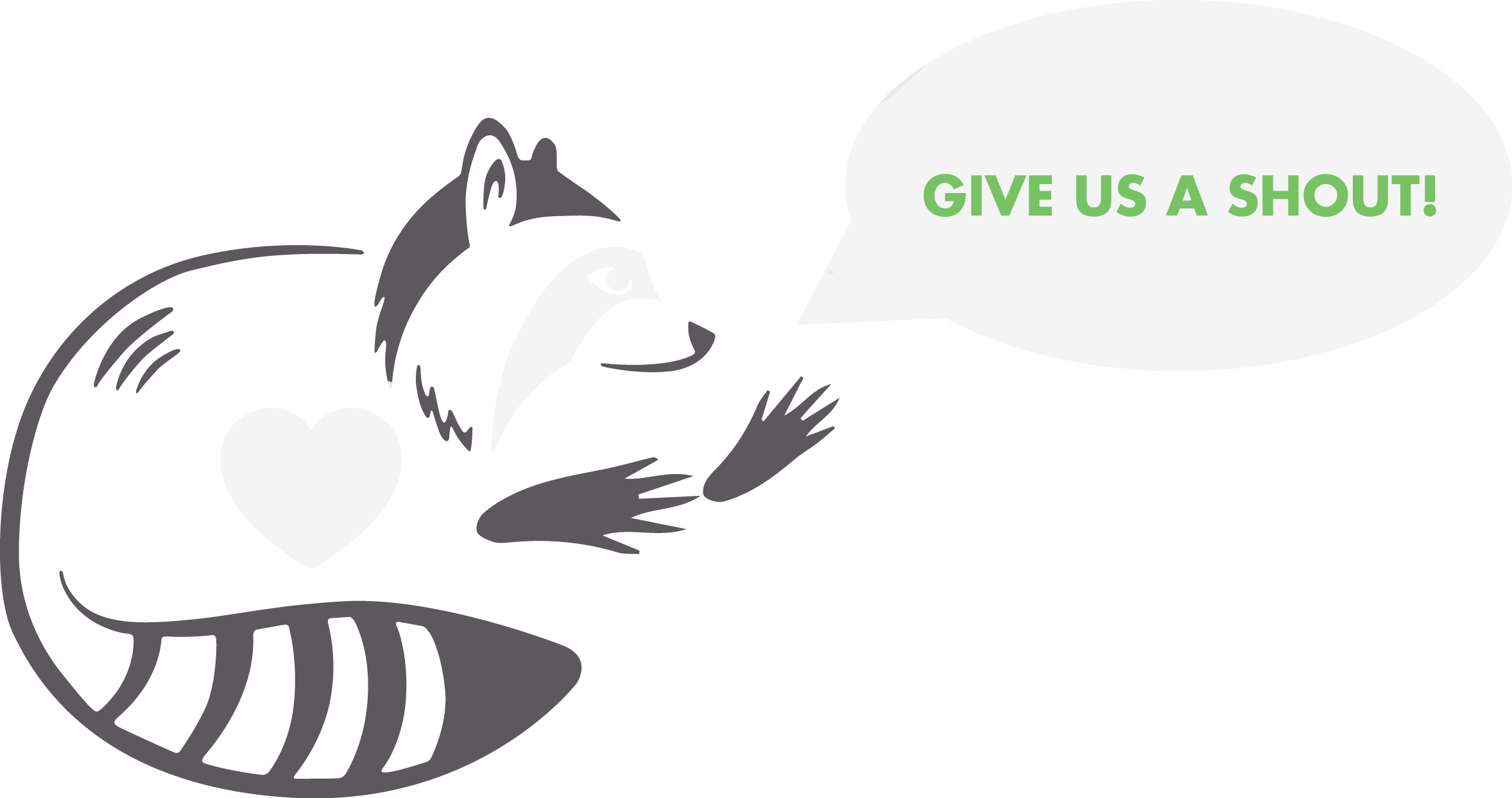 Whitecoon-ants Copy - Силуэт Енота Clipart (2356x1244), Png Download