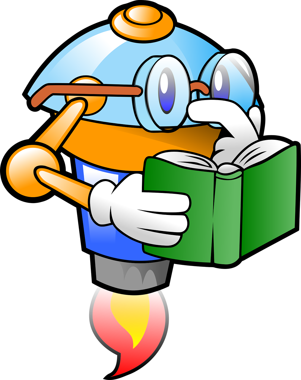 Review Policy - Robot With Glasses Cartoon Clipart (1014x1280), Png Download
