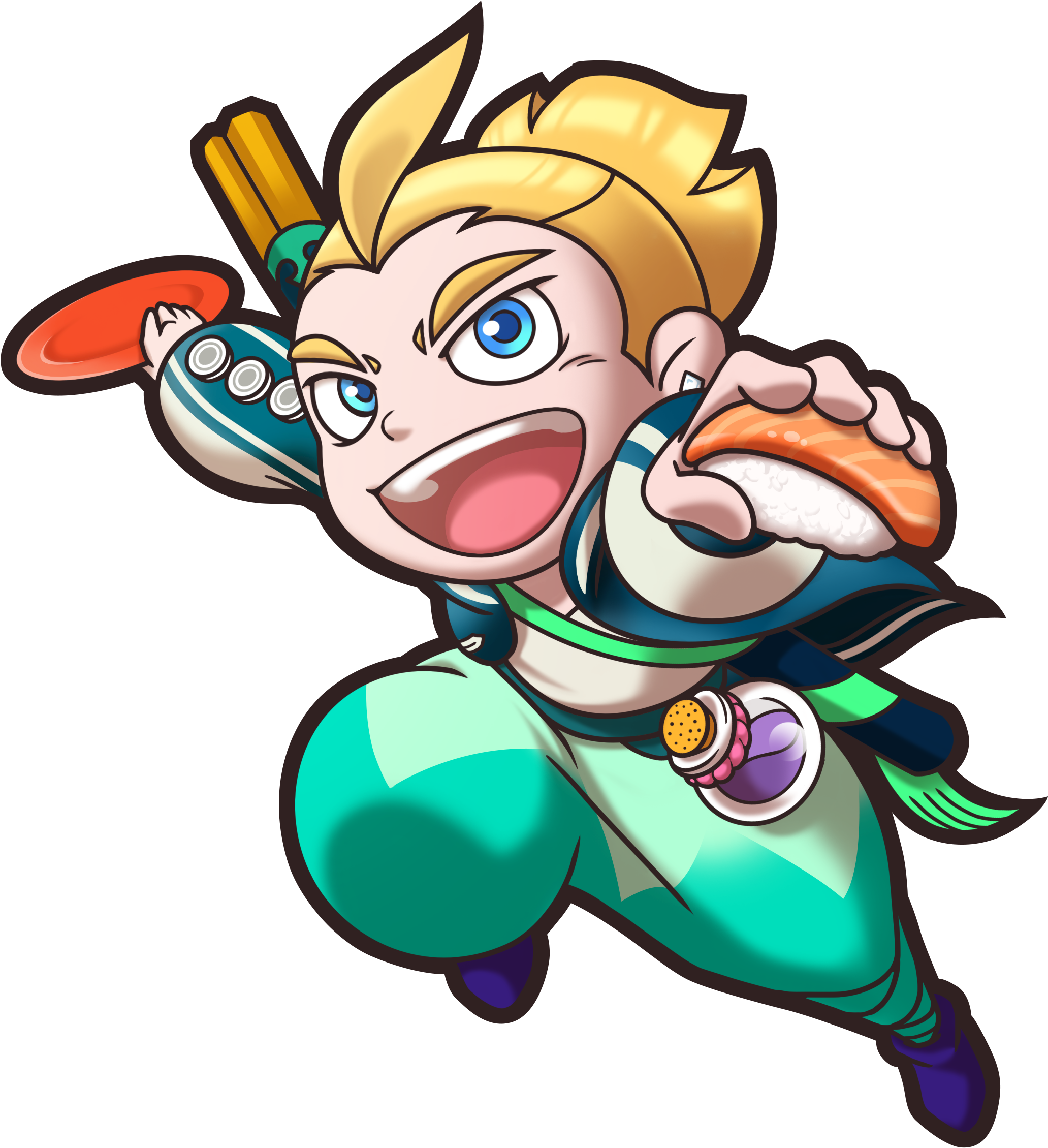 3ds E32017 Character - Sushi Striker The Way Of Sushido Musashi Clipart (2800x2800), Png Download