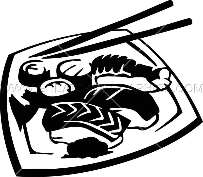 Sushi Plate Clipart (825x719), Png Download