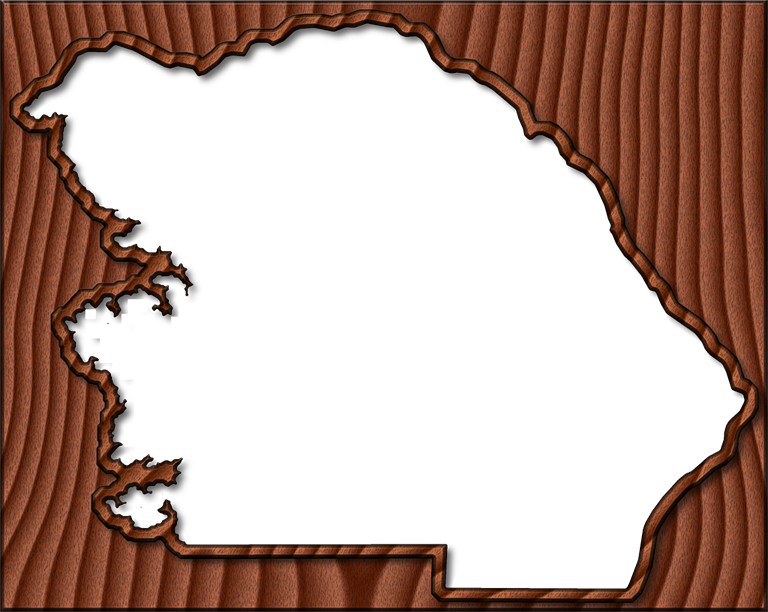 A Map Of Citrus With The Map Area Carved From A Dark - Illustration Clipart (768x612), Png Download