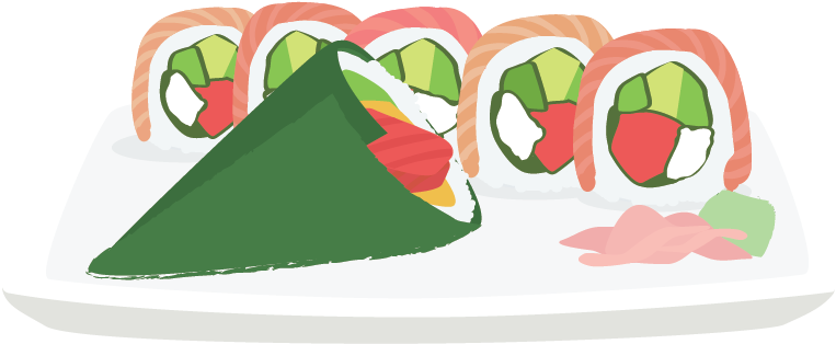 Carb-cutting Tips For Sushi - Illustration Clipart (800x413), Png Download