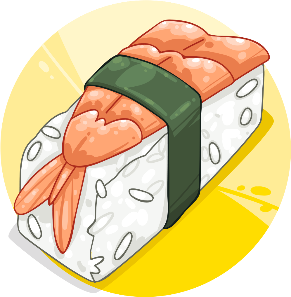 Ebi Nigiri Clipart (1024x1024), Png Download