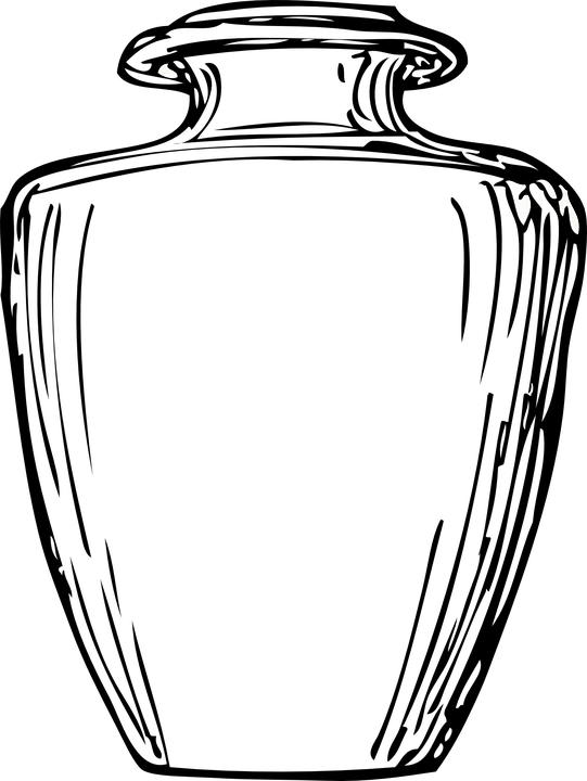 Drawn Vase Artifact - Coloring Pictures Of Jars Clipart (541x720), Png Download