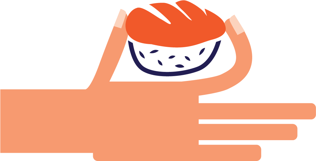 Fold Lightly For Enjoyable Sushi Clipart (1059x602), Png Download