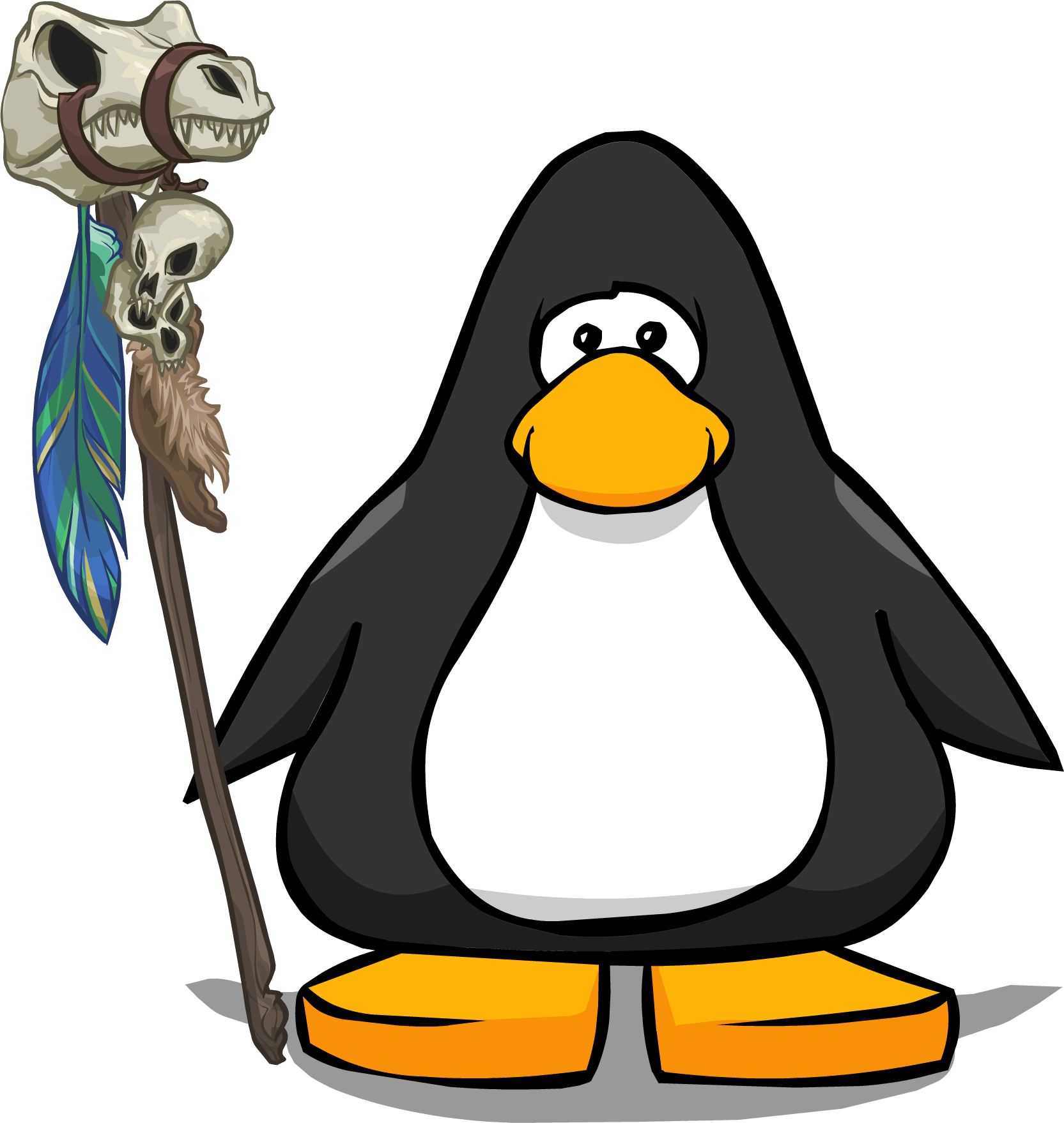 Penguin With A Horn Clipart (1665x1758), Png Download