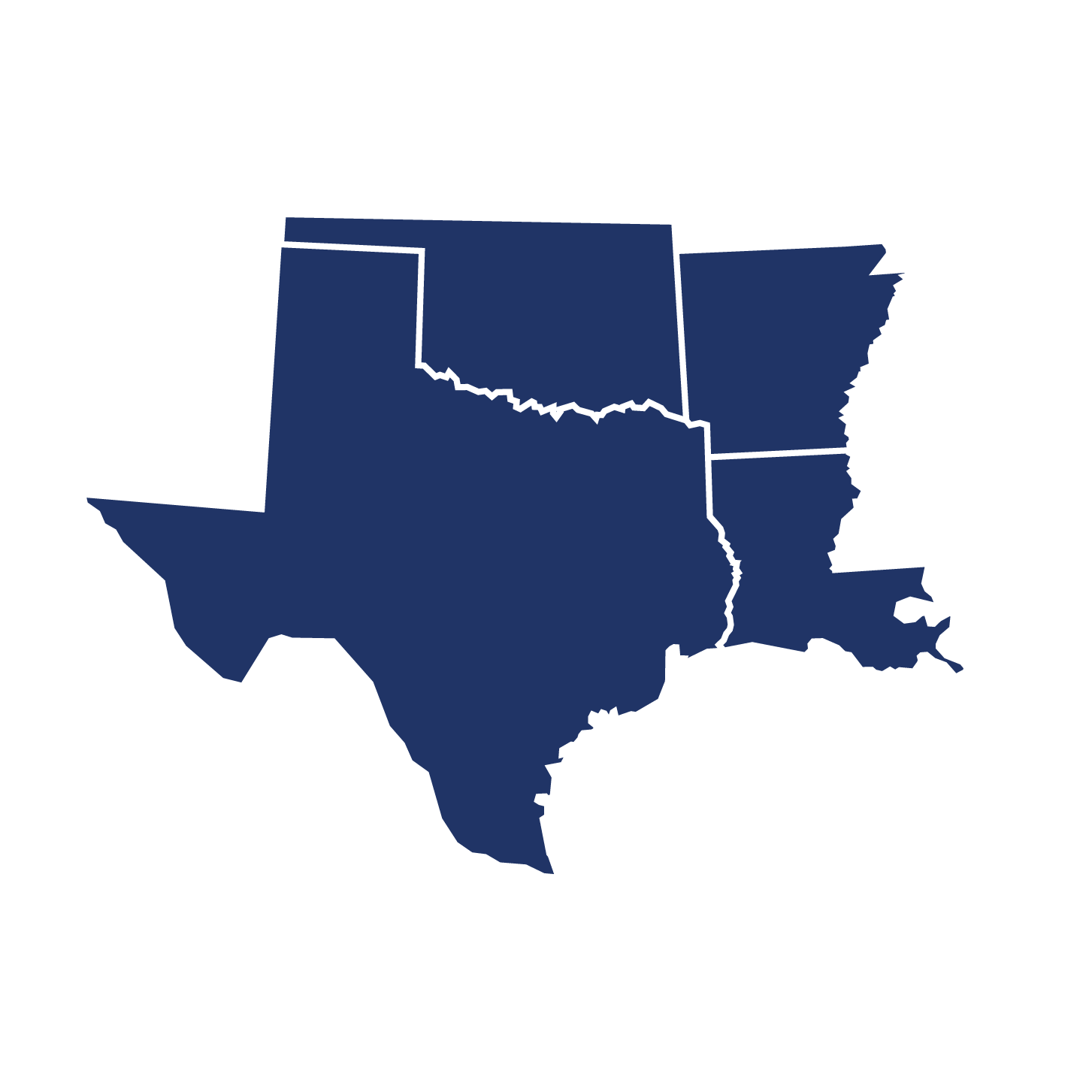 West South Central - Blank Colored Map Of Us Clipart (2084x2084), Png Download