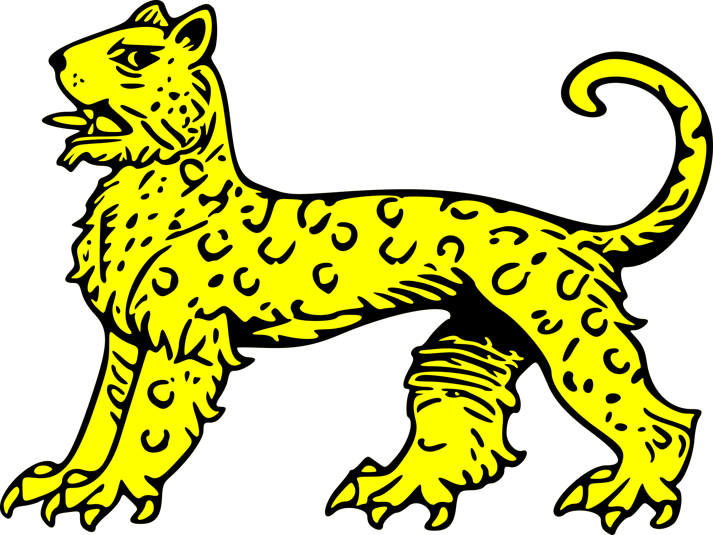 Big Image - Cartoon Leopard Clipart (2400x1800), Png Download