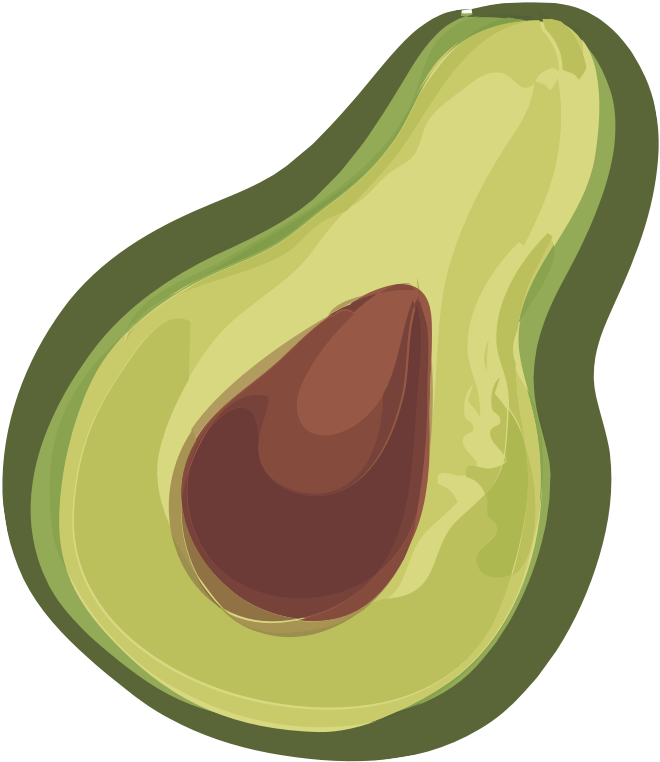 Designed By Freepik - Avocado Clipart (660x762), Png Download