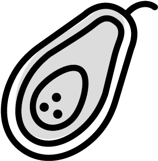 Avocado Clipart (736x486), Png Download